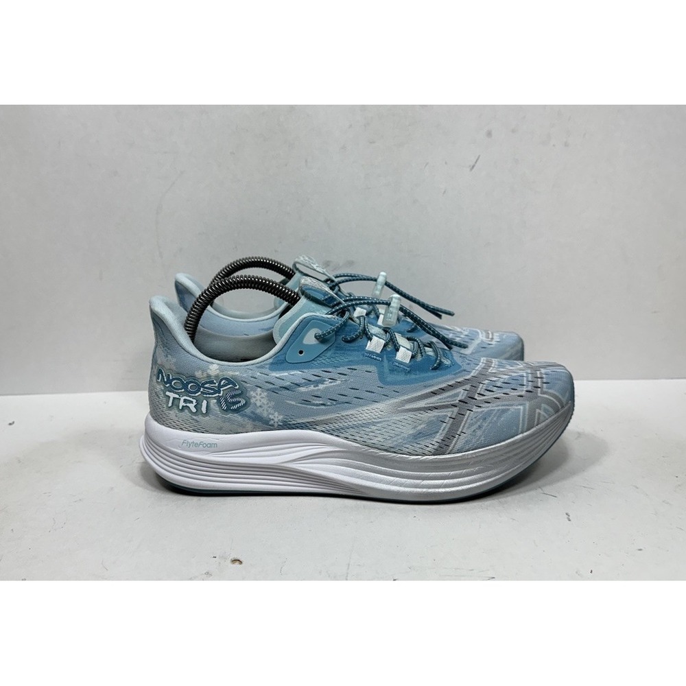 Asics Light Blue and White Women's Running Shoes